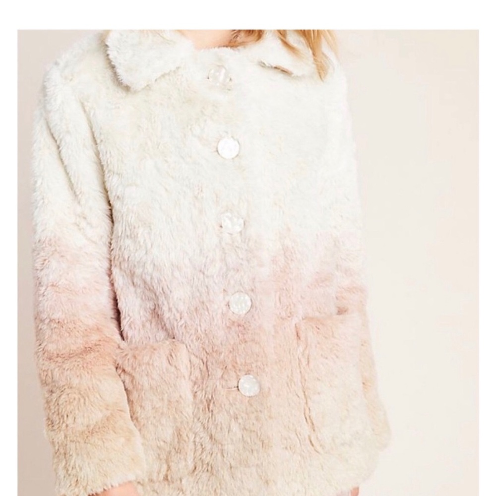 Anthropologie faux-fur ombre jacket
